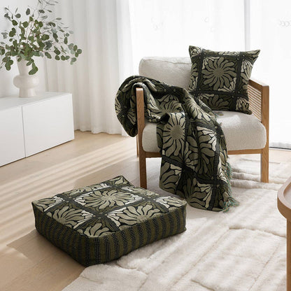 Bambury - Zinnia Throw Blanket - Moss