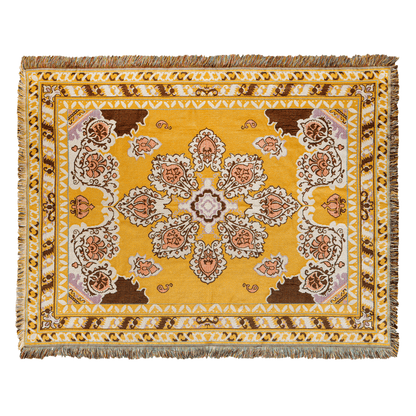 ‘Here Comes The Sun' Woven Picnic Rug/Throw: Regular 130x160cm | HENDEER