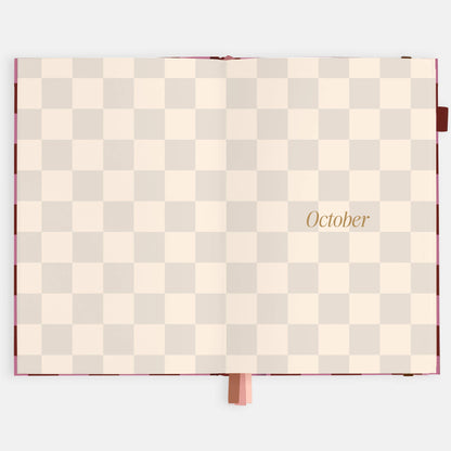 Fox & Fallow - 2026 Cherry Check A5 Horizontal Planner
