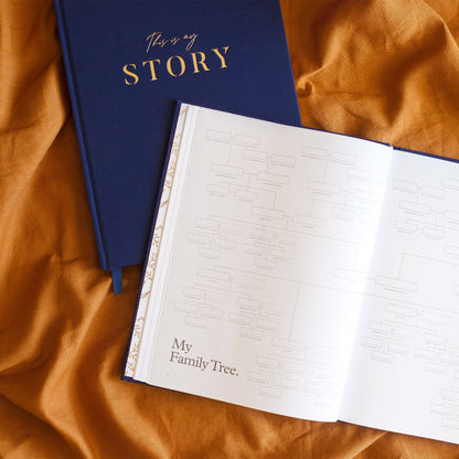 This Is My Story Memoir Journal Navy | Fox & Fallow