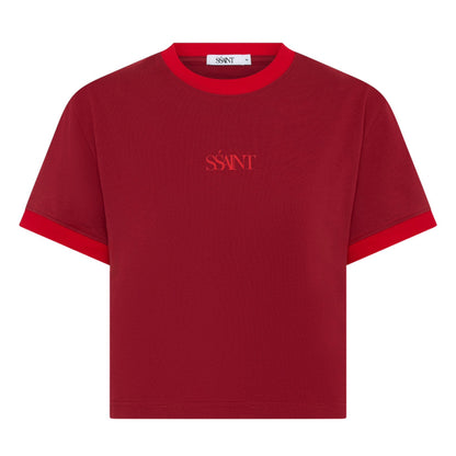 SŚAINT Logo Baby Tee - Red