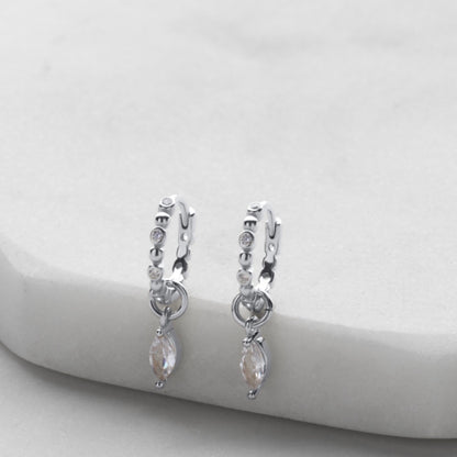 Bridie Huggie Earrings - Silver