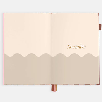 Fox & Fallow - 2026 Burgundy Stripe A5 Vertical Planner
