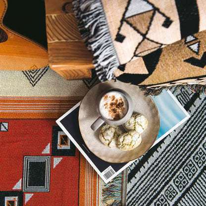 'Nowhere Man' Woven Picnic Rug/Throw: Large 170x200cm | HENDEER