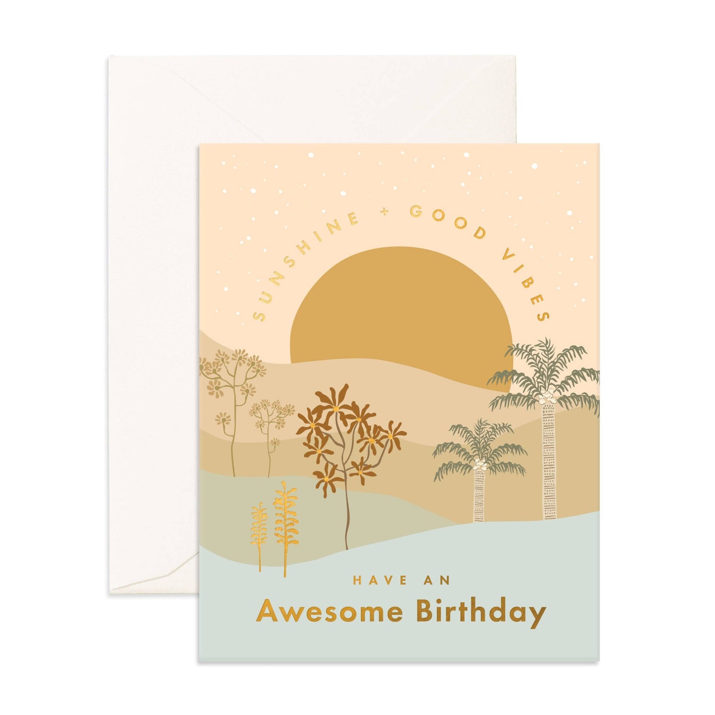 Fox & Fallow - Awesome Birthday Sunset Greeting Card