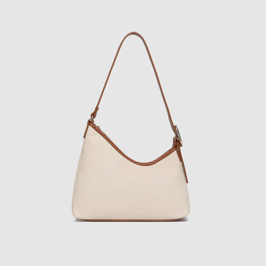 Amelia Shoulder Bag - Canvas/Tan | LOUENHIDE