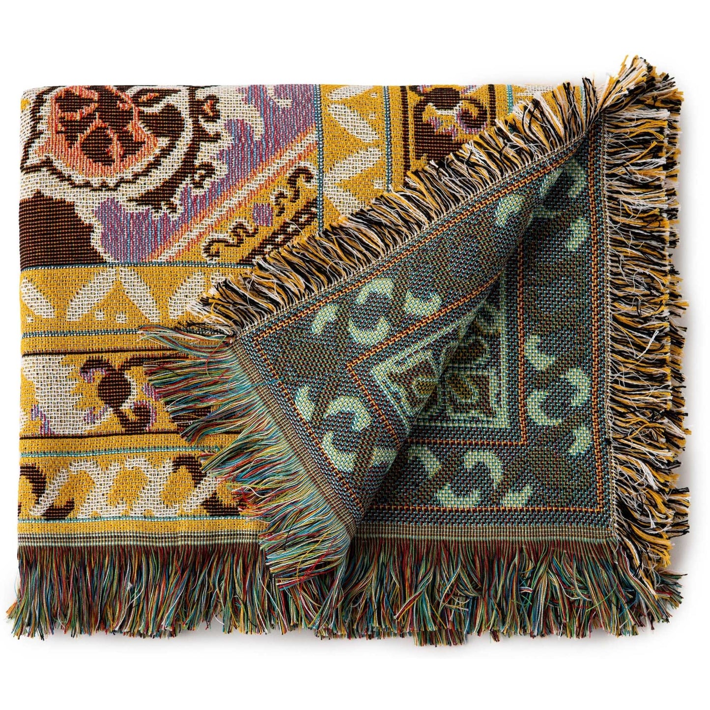 ‘Here Comes The Sun' Woven Picnic Rug/Throw: Regular 130x160cm | HENDEER