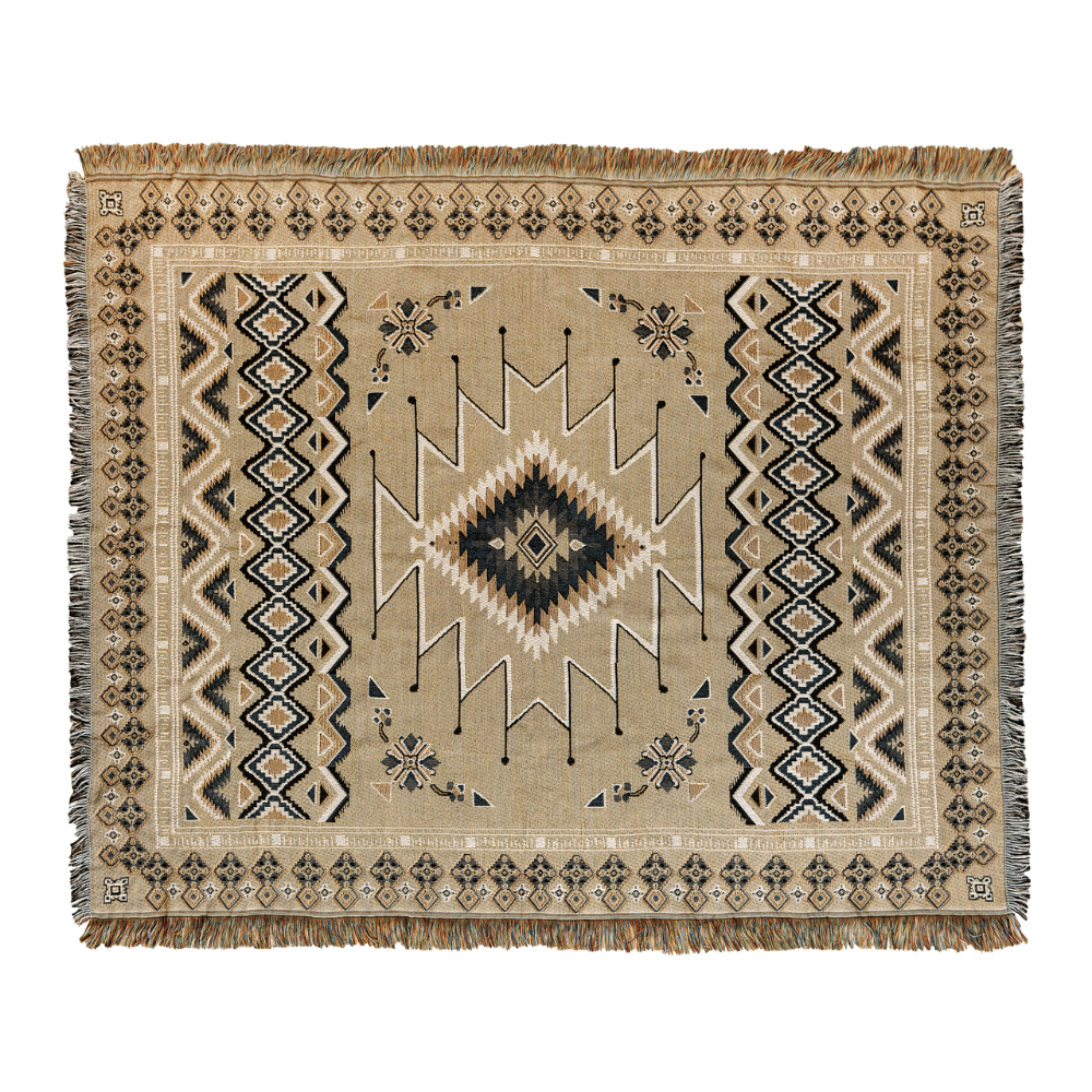 'Hey Jude' Woven Picnic Rug/Throw: Regular 130x160cm | HENDEER