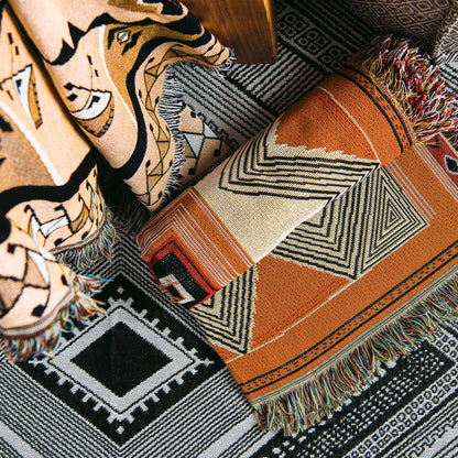 'Nowhere Man' Woven Picnic Rug/Throw: Large 170x200cm | HENDEER