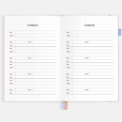 Fox & Fallow - 2026 Powder Stripe A5 Academic Vertical Planner