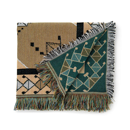 'Nowhere Man' Woven Picnic Rug/Throw: Large 170x200cm | HENDEER