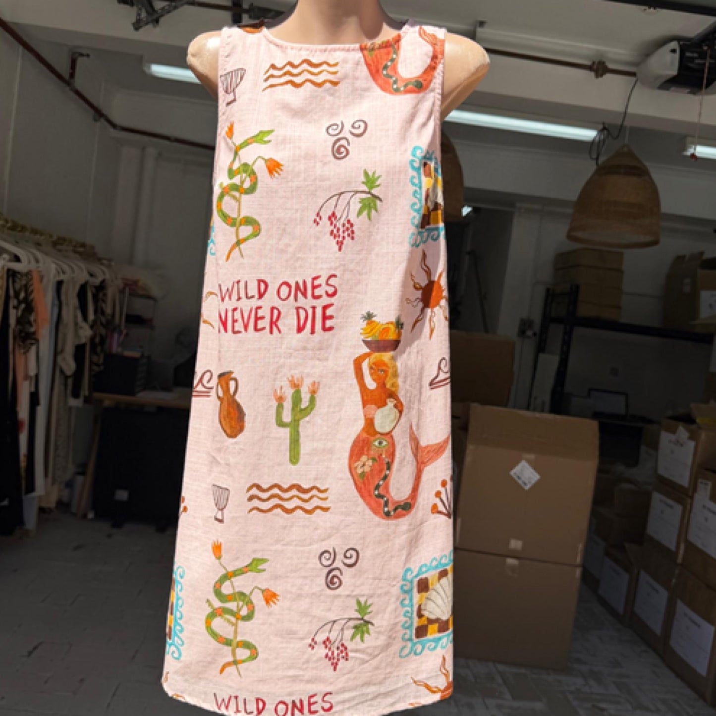 Jazmine Shift Mini Dress - Pink Wild Ones