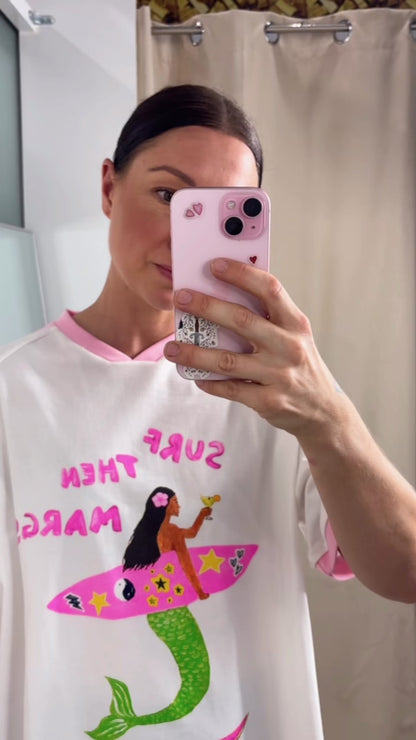 Jersey Oversized T-Shirt Surf Then Margs